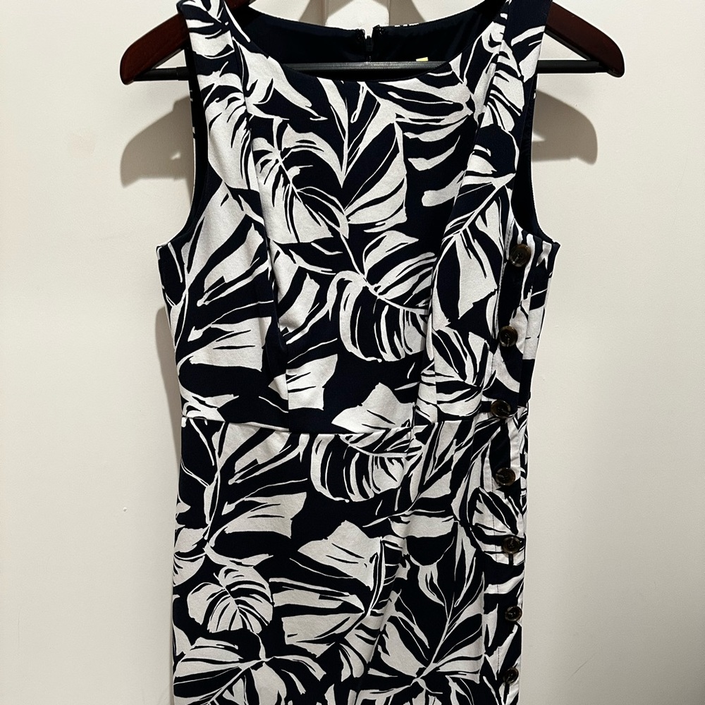 Ann Taylor Navy and white dress